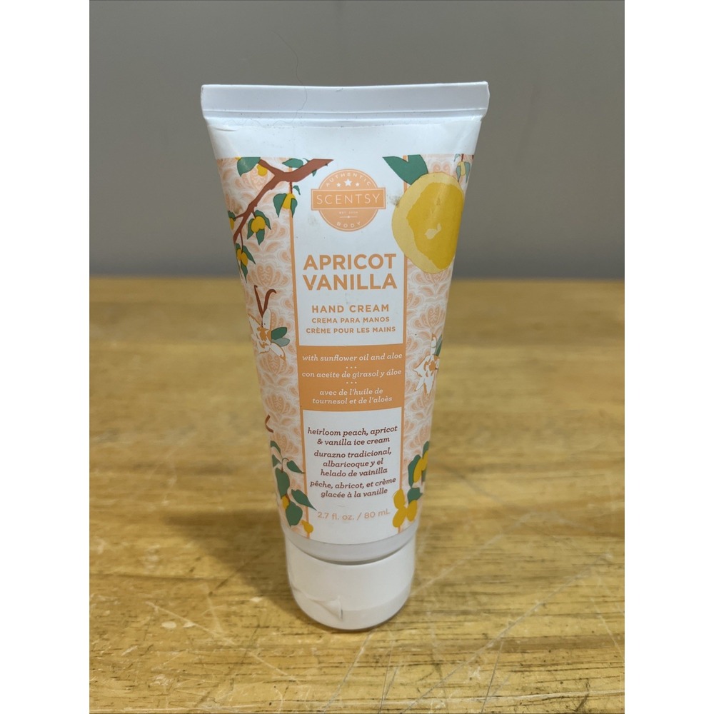 Scentsy Apricot Vanilla Hand Cream 2.7oz NEW Sealed